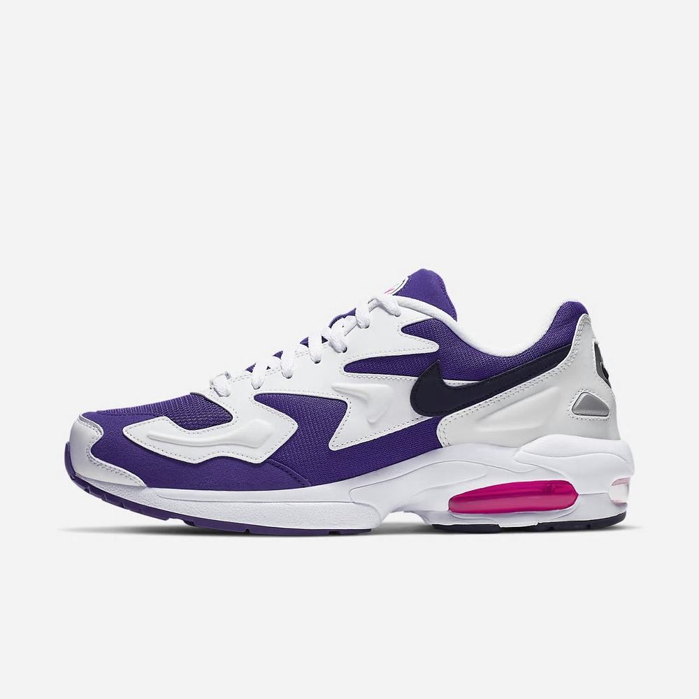 Sneakers Nike Air Max2 Light Blanche 3924-168 White/Court Purple/Hyper Pink/Black Homme | HNT-18054752